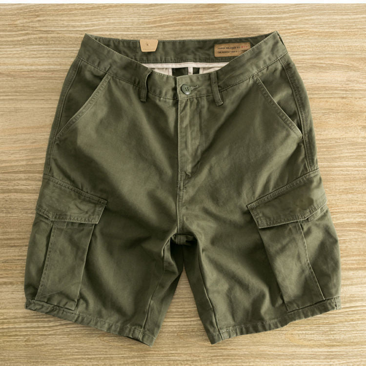 2023 Summer New Loose Shorts Men's Jogging Shorts Casual Fitness Streetwear Men Multi-pocket Sport Casual Hip Cargo Shorts Q34