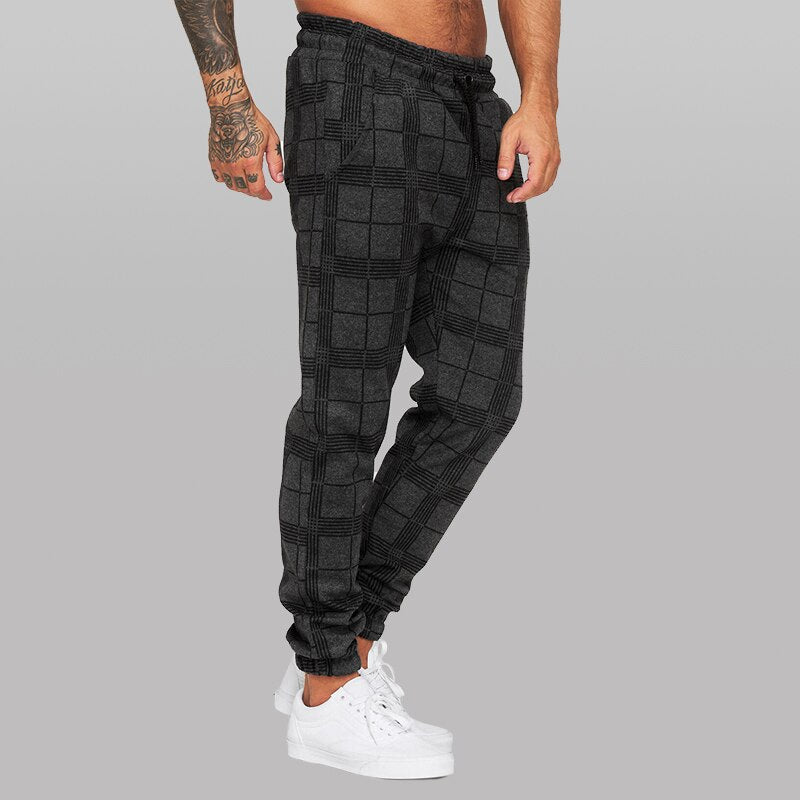 New Jogger Men's Casual Pants Plaid Trousers Fashion Streetwear Men's Cargo Pants Fitness Gyms Sweatpants Mens Clothes