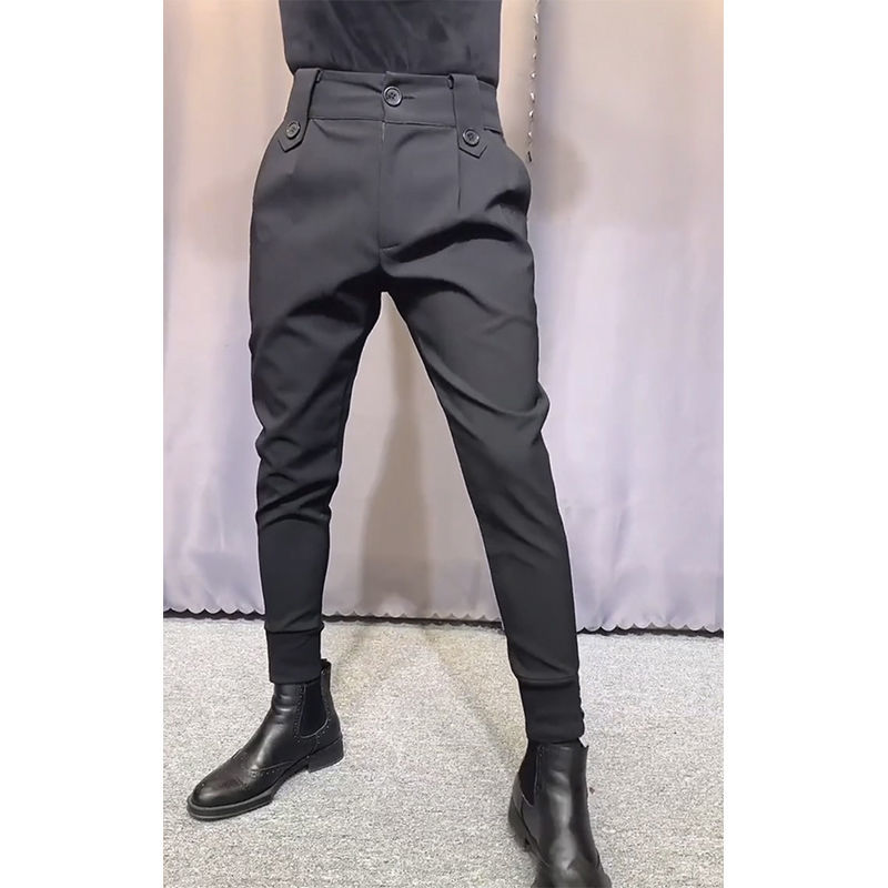 2023 Spring Summer Men Suit Pants Fashion Casual Business Pants Men Slim Fit Ankle Length Office Trousers Men Dress Pants F51