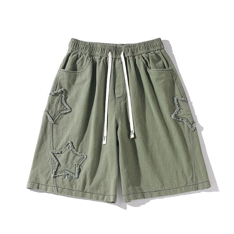 Street Hip-hop Star Cargo Shorts Men's Summer Trend Outside Wear American Style Loose Casual Five-point Straight Sports Shorts