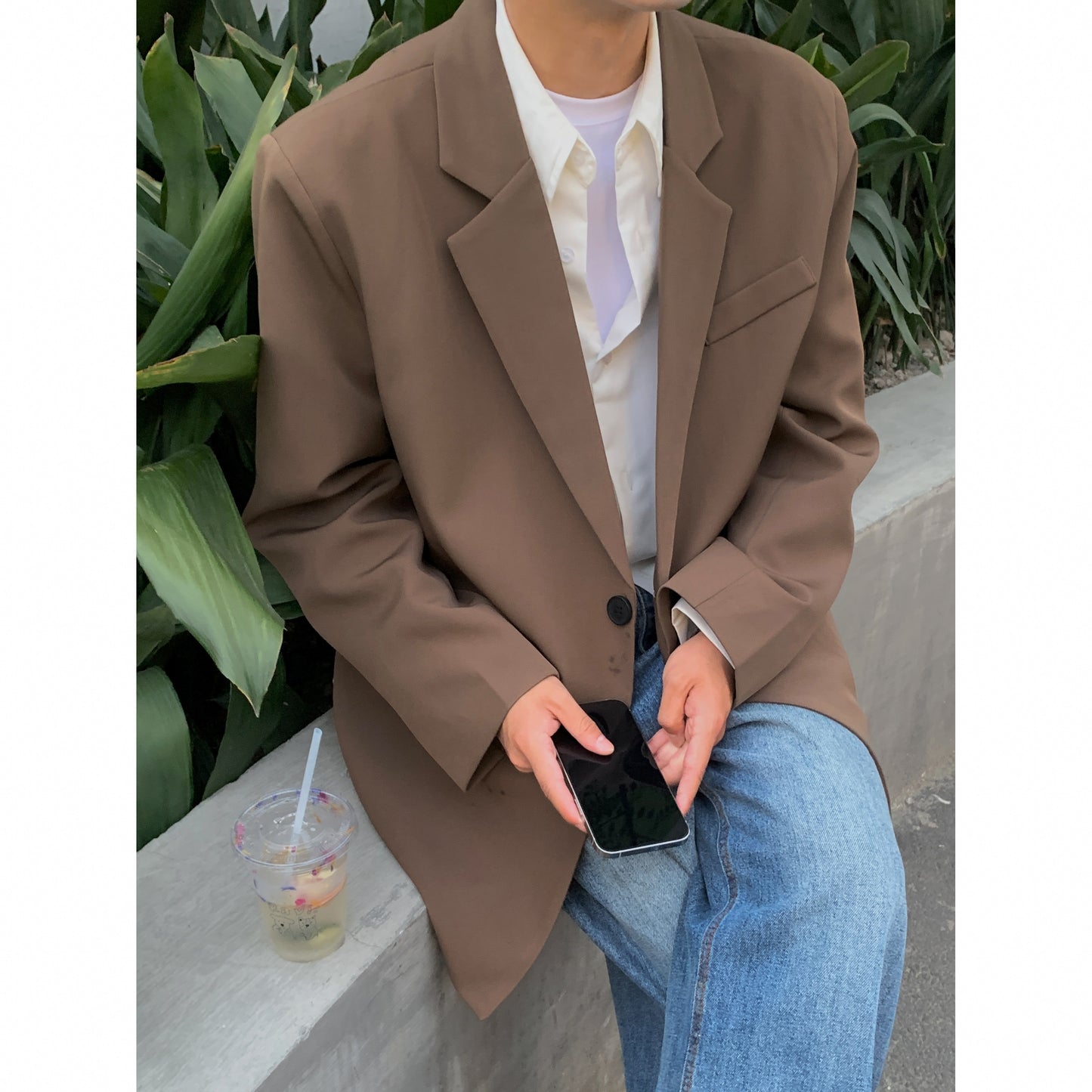 2023 Autumn New Leisure Blazers Men High-end Fashion Casual Suit Jackets Male Streetwear Simple Korean All-match Suit-tops