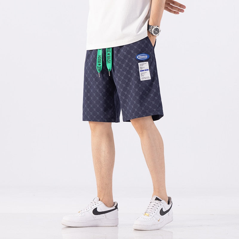 2023 Summer Men's Thin Casual Oversize Shorts Y2K Streetwear Ice Silk Fashion Short Pants Big Size Plus Classic Bermuda Male 7XL