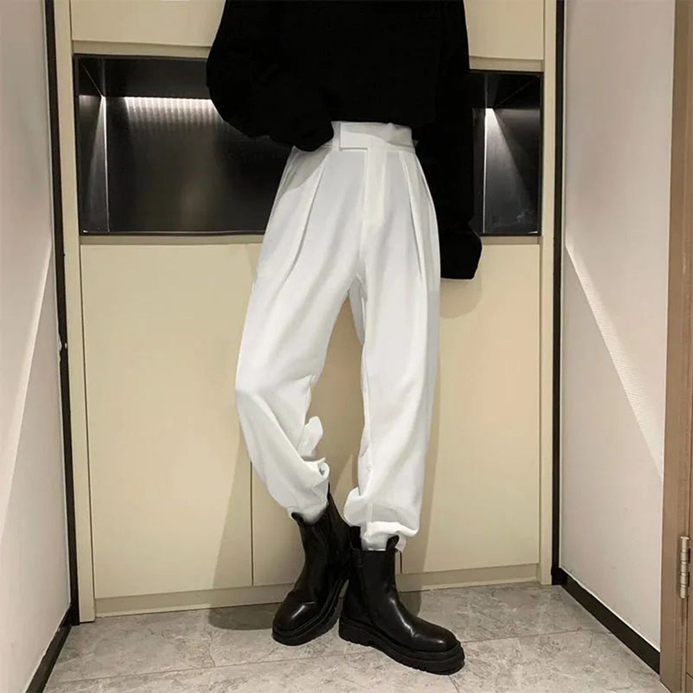 Men Pants Streetwear Joggers Casual Harem Trousers Harajuku Korean Tapered Male Blazer Pants  High Streetwear Japanese