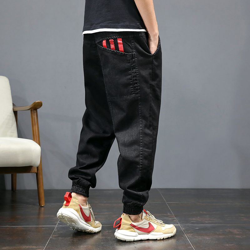 Men's Jeans Fashion Streetwear Plus Size Denim Cargo Pants Hip Hop Jeans Loose Fitting Casual Long Pants Trousers Men