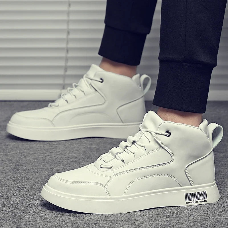 Men's vulcanized shoes Winter cotton shoes Fashion casual sports shoes Fashion men solid color flat shoes Small white shoes New