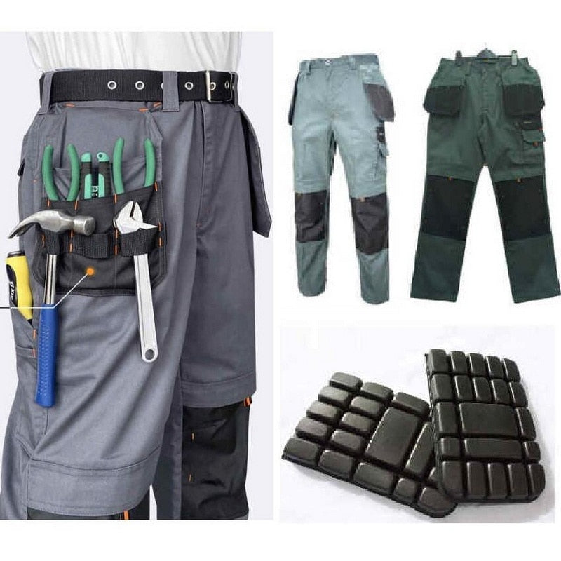 Men's Multi-Pocket Cargo Pants Outdoor Work Pants Wear-Resistant Pants Worker's Trousers With Leg Bag