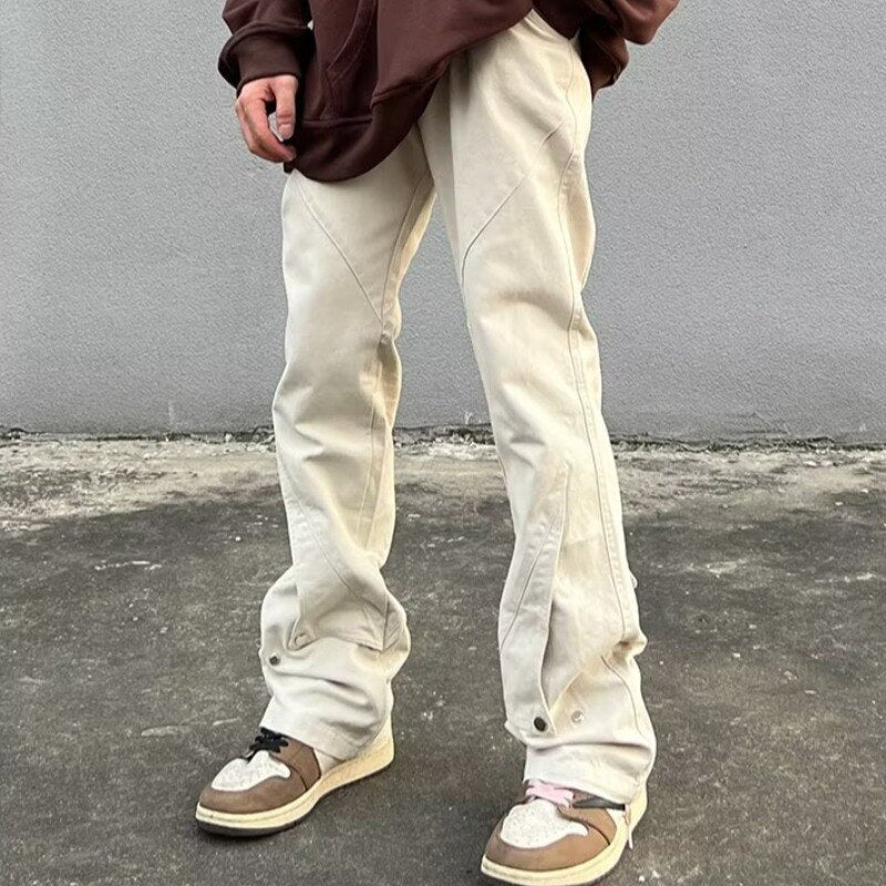 Cargo Pants Men Clothing Vintage Hip Hop Fashion Streetwear Men Pants Loose Casual Straight Mens Pants