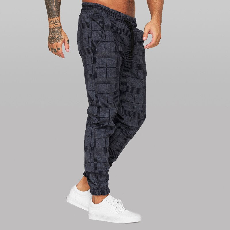 New Jogger Men's Casual Pants Plaid Trousers Fashion Streetwear Men's Cargo Pants Fitness Gyms Sweatpants Mens Clothes