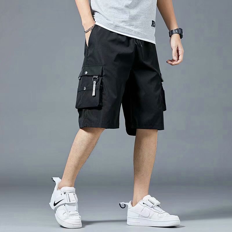 Summer Hot Men's Military Cargo Shorts Solid Multi Pocket Casual Fitness Loose Work Pants Summer Male Tactical Shorts Joggers