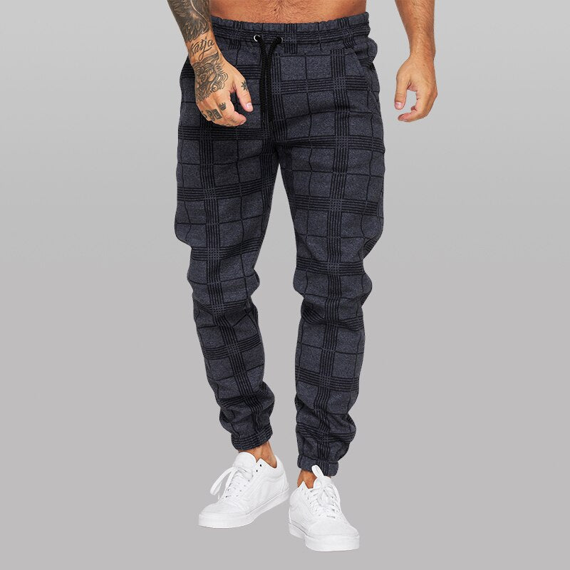 New Jogger Men's Casual Pants Plaid Trousers Fashion Streetwear Men's Cargo Pants Fitness Gyms Sweatpants Mens Clothes