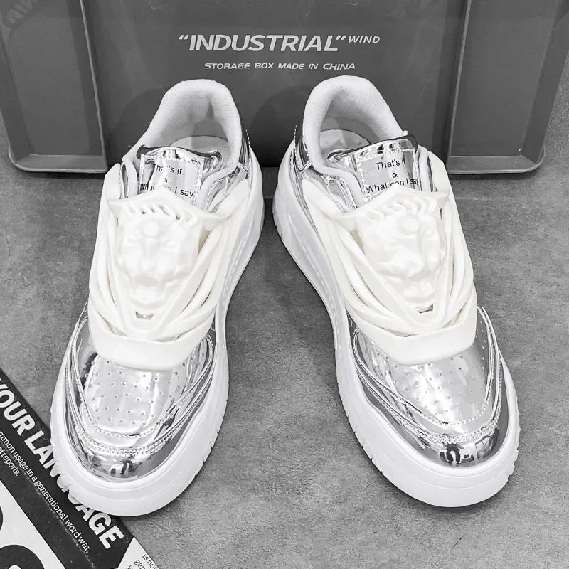 Spring Men Shoes Platform Male Casual Sneakers Men Board Shoes Fashion Thick-soled Trendy Men Vulcanized Shoes Student New