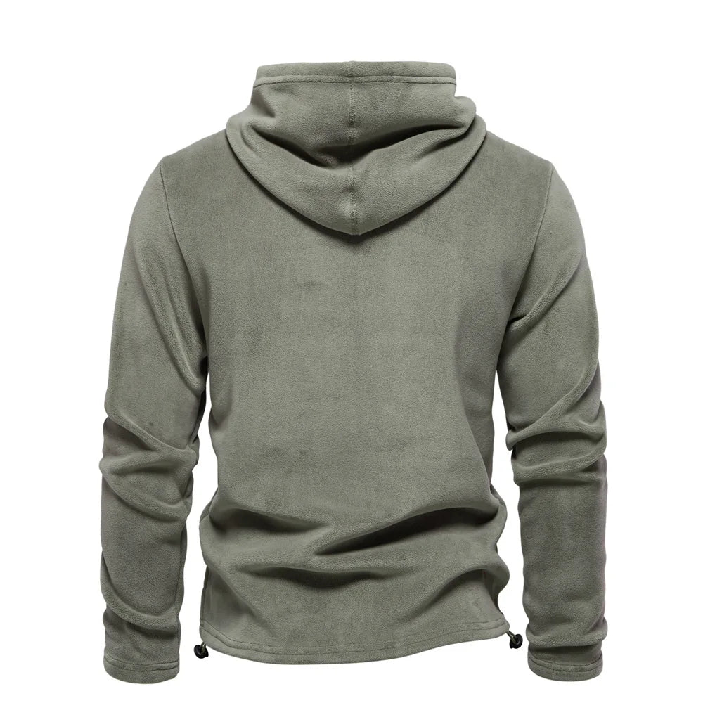 FORUWISH  -  New Mens Autumn Winter Solid Fleece Hooded High Quality Warm Casual Drawstring Loose Pullover Fashion Men Women Sweatshirt top