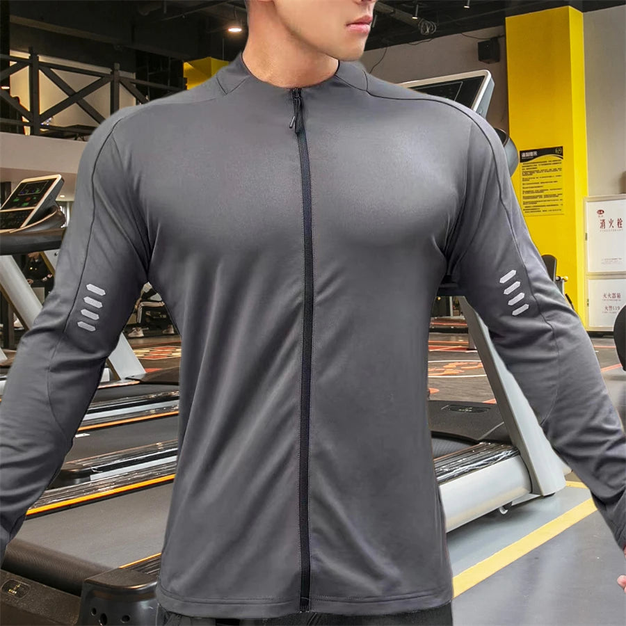 Men's Fitness Hooded Sportswear Gym Running Training Sweatshirt Jogging Hoodie Casual Jacket Male Pullover Coat