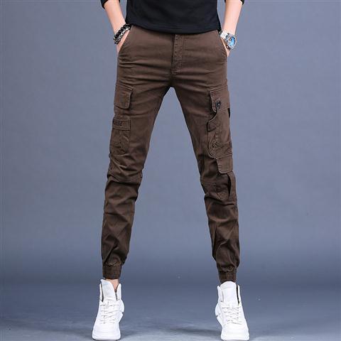 2023 Autumn Winter Cargo Pants Men Streetwear Hip Hop Pants Mens Joggers Pants Casual High Waist Men's Fashion Trousers F224