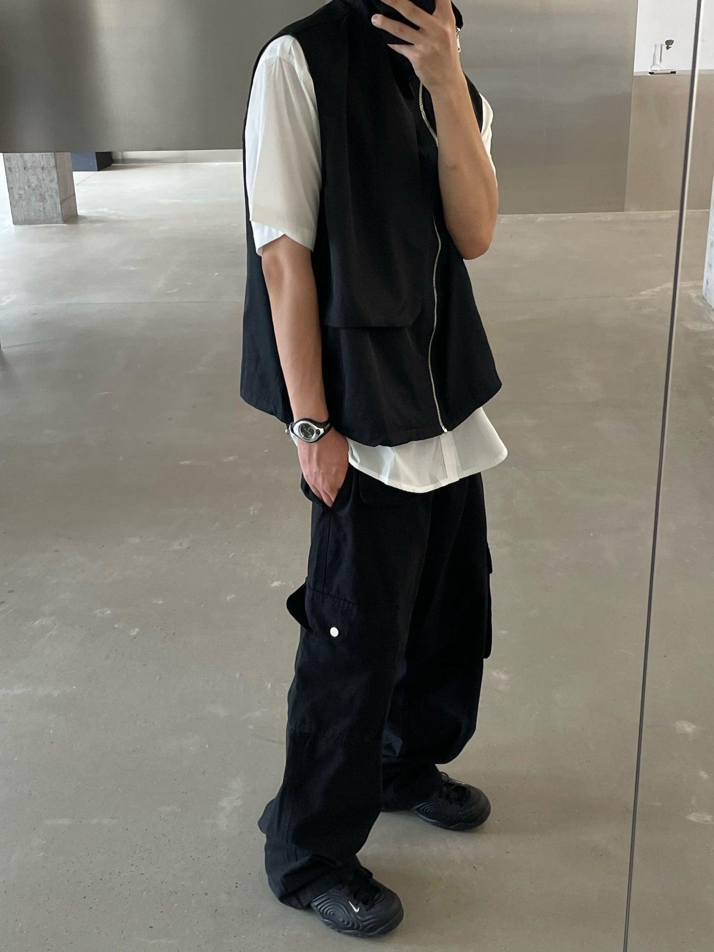 High street overalls for men and women 2022 Summer Fashion Brand Large Pocket Straight Loose Wide Leg Casual jogger Pants