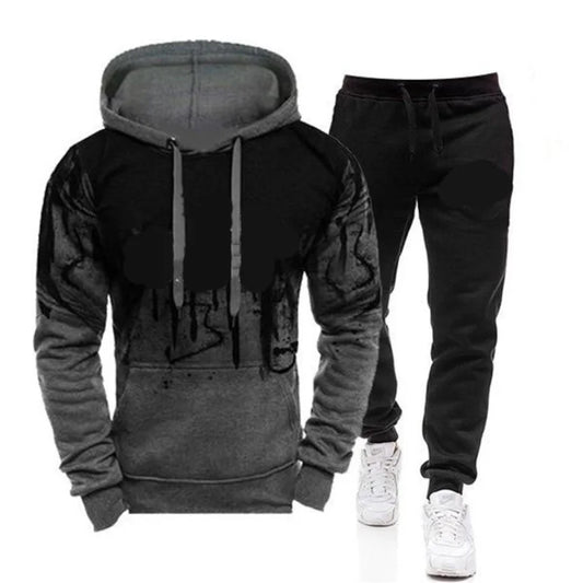 FORUWISH  -  Prowow Autumn Winter Trending Tracksuits Men Camouflage Hoodie Pant 2 Piece Set Sports Wear Ink Jogging Suits