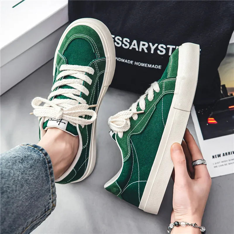 New Men's Sneakers Fashion Sneakers Men's Low Top Trend Canvas Shoes Men Street Style Casual Shoes Skateboarding Sneakers