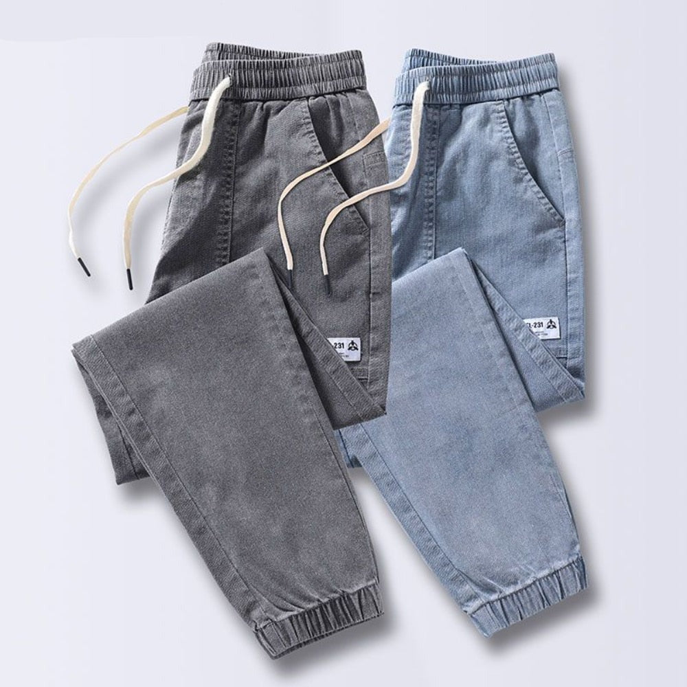 Spring Summer Black Blue Cargo Jeans Men Streetwear Denim Jogger Pants Men Baggy Harem Jeans men pants Trousers 4XL 5XL Jeans