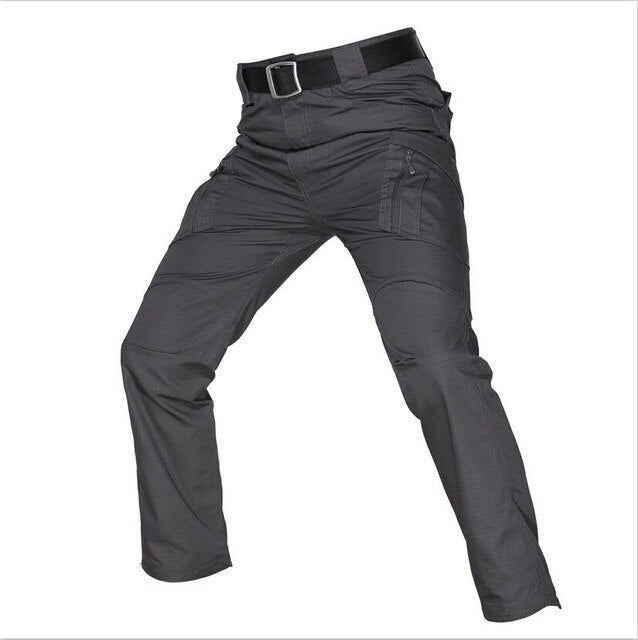 Outdoor Military Tactical Pants Men's Casual Loose Zipper Pocket Solid Color Cargo Pants X9 Men's Sports Combat Jogging Trousers