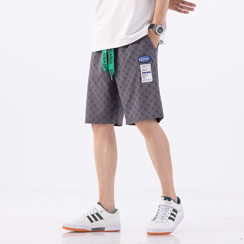 2023 Summer Men's Thin Casual Oversize Shorts Y2K Streetwear Ice Silk Fashion Short Pants Big Size Plus Classic Bermuda Male 7XL