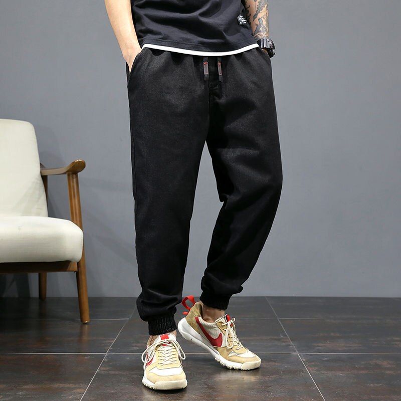 Men's Jeans Fashion Streetwear Plus Size Denim Cargo Pants Hip Hop Jeans Loose Fitting Casual Long Pants Trousers Men