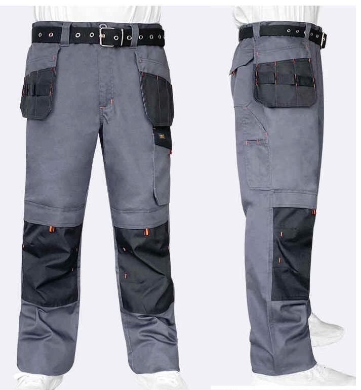 Men's Multi-Pocket Cargo Pants Outdoor Work Pants Wear-Resistant Pants Worker's Trousers With Leg Bag