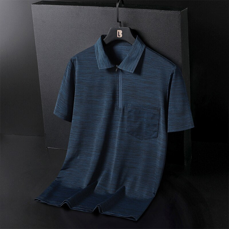 2023 New Men's Polo Shirt Business Casual Spring T-shirt Long Sleeve Men's Polo Shirt Slim-fit Fashion Korean Button Shirt