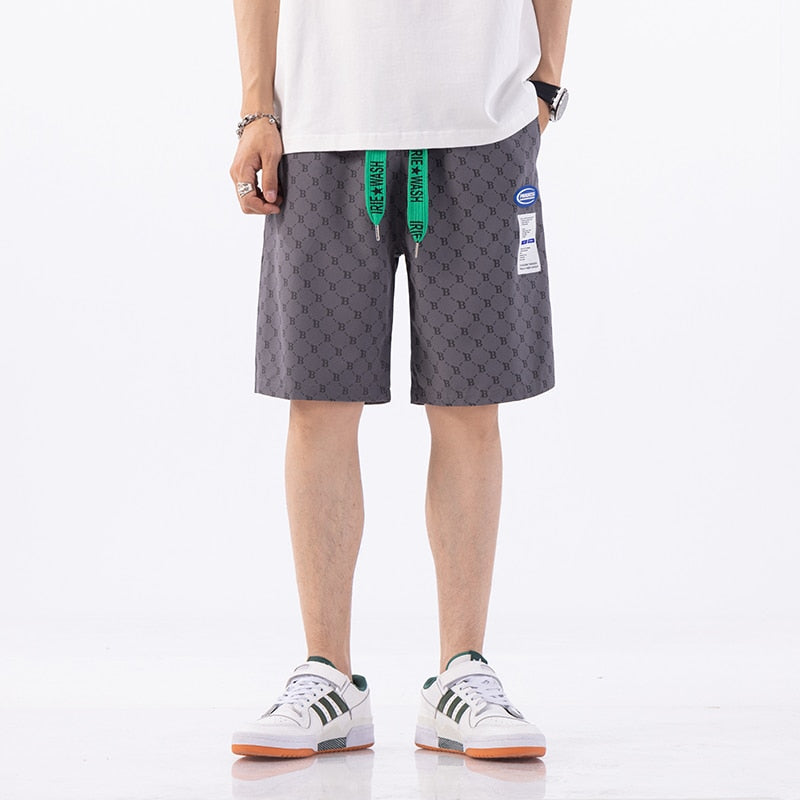 2023 Summer Men's Thin Casual Oversize Shorts Y2K Streetwear Ice Silk Fashion Short Pants Big Size Plus Classic Bermuda Male 7XL