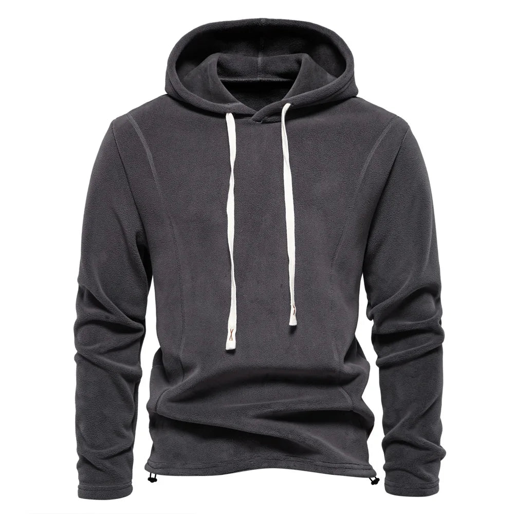 FORUWISH  -  New Mens Autumn Winter Solid Fleece Hooded High Quality Warm Casual Drawstring Loose Pullover Fashion Men Women Sweatshirt top