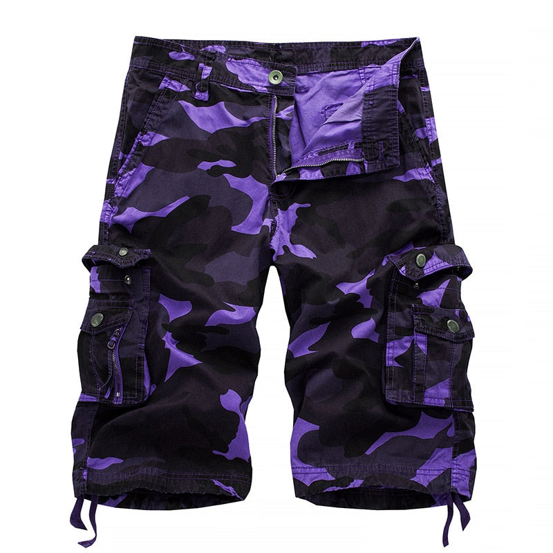 Casual Cargo Shorts Men Plus Size Summer Short Pants Military Camouflage Multi-Pocket Fifth Trousers Loose Bermudas Men Shorts