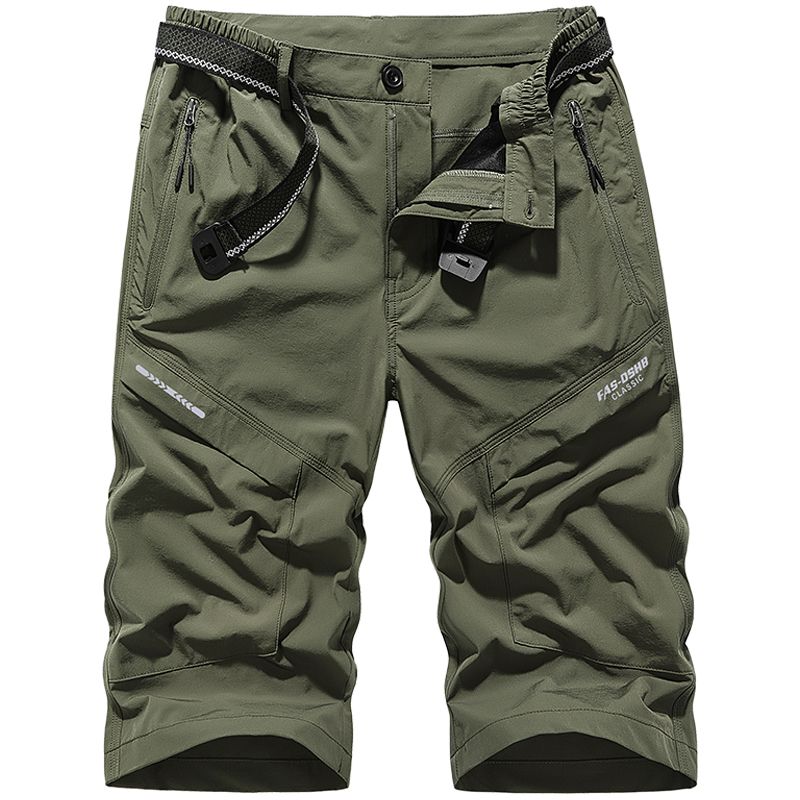 Outdoor cargo shorts men summer 2023 new workwear cropped pants for men in loose fitting straight tube casual streetwear pants