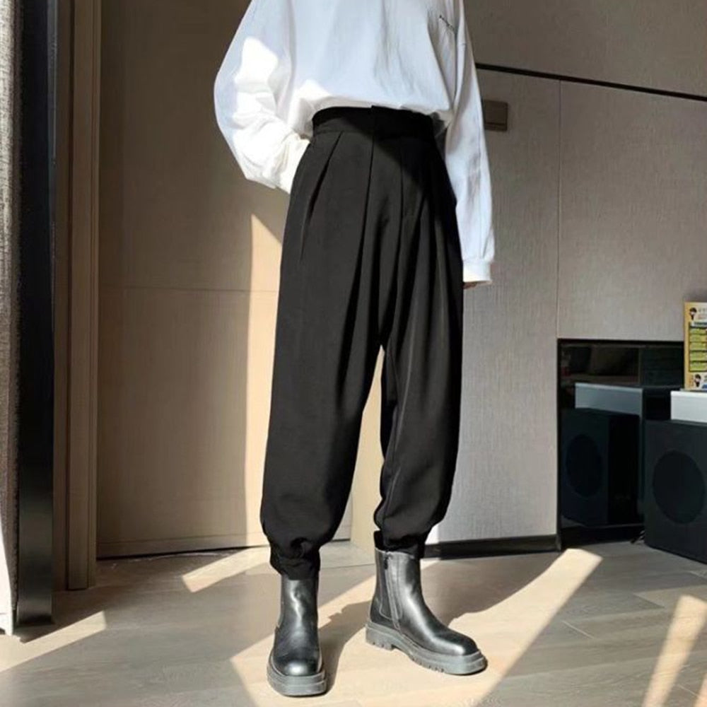 Men Pants Streetwear Joggers Casual Harem Trousers Harajuku Korean Tapered Male Blazer Pants  High Streetwear Japanese