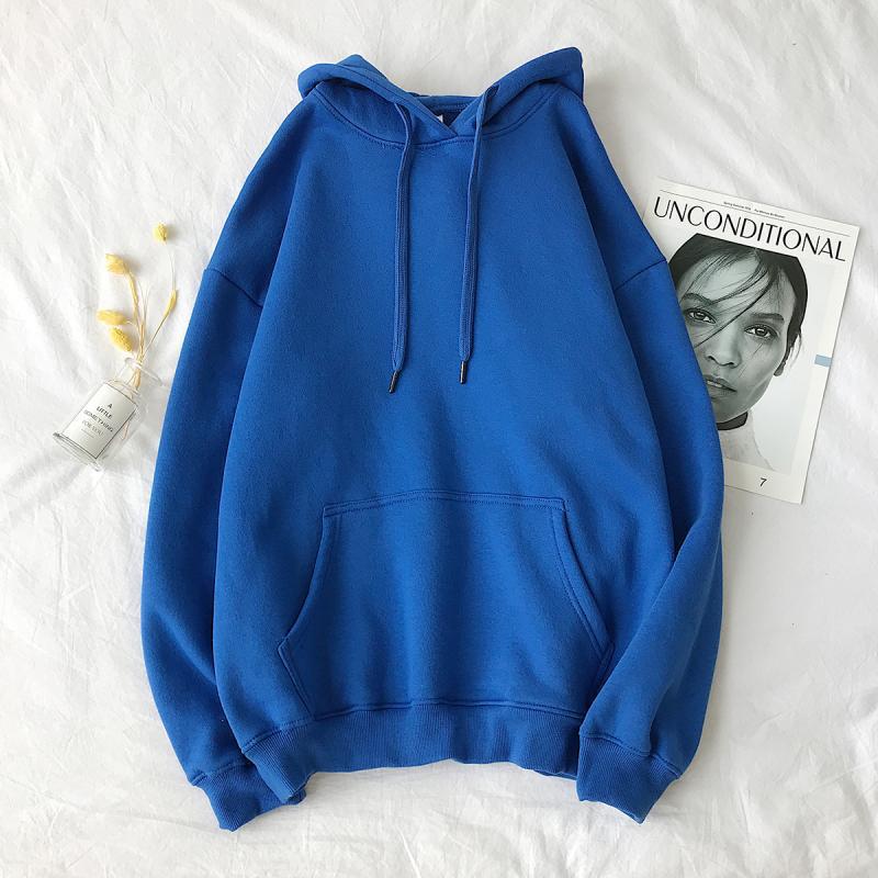 Hooded Sweatshirt Men Women Oversized Hoodie Long Sleeve Pullover Solid Couple Clothes Boys Grils Casual Hoodies Spring Winter