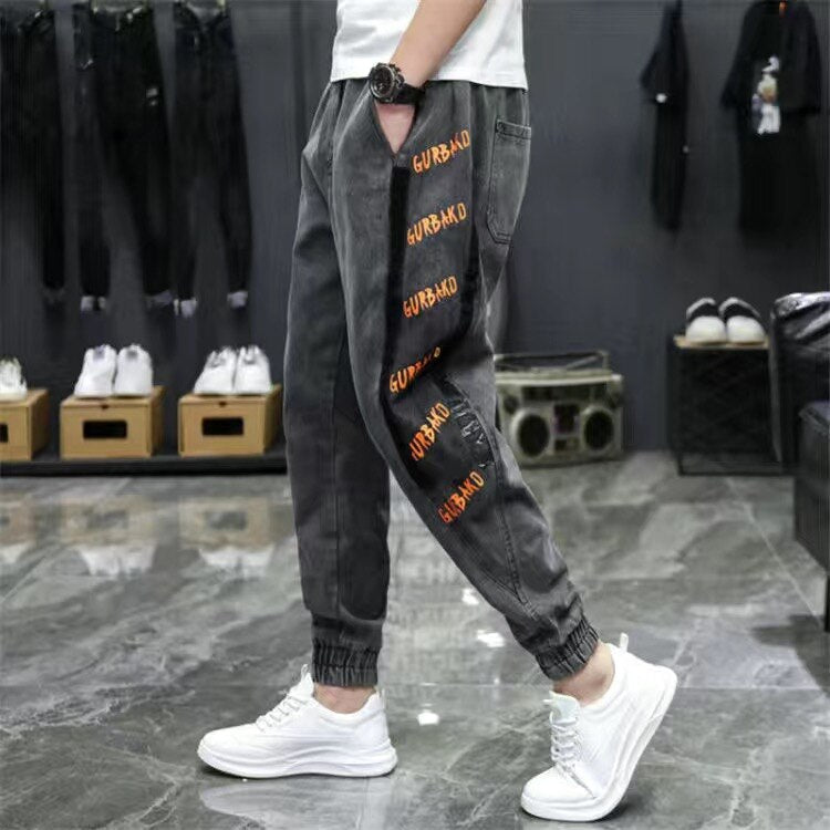 Jeans Men Pants Casual Cotton Denim Trousers Multi Pocket Cargo Jeans Men New Fashion Denim Pencil Pants Side Pockets Cargo