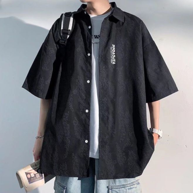 Spring Summer Fashion Men's Solid Casual T-Shirt Loose Cool Boy Soft Versatile Tops Pocket Patchwork Buttons Print