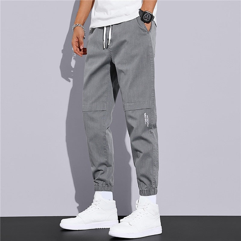 New Hip Hop Joggers Cargo Pants Men Harem Pants Multi-Pocket Ribbons Man Sweatpants Streetwear Casual Pants Mens Sweatpants