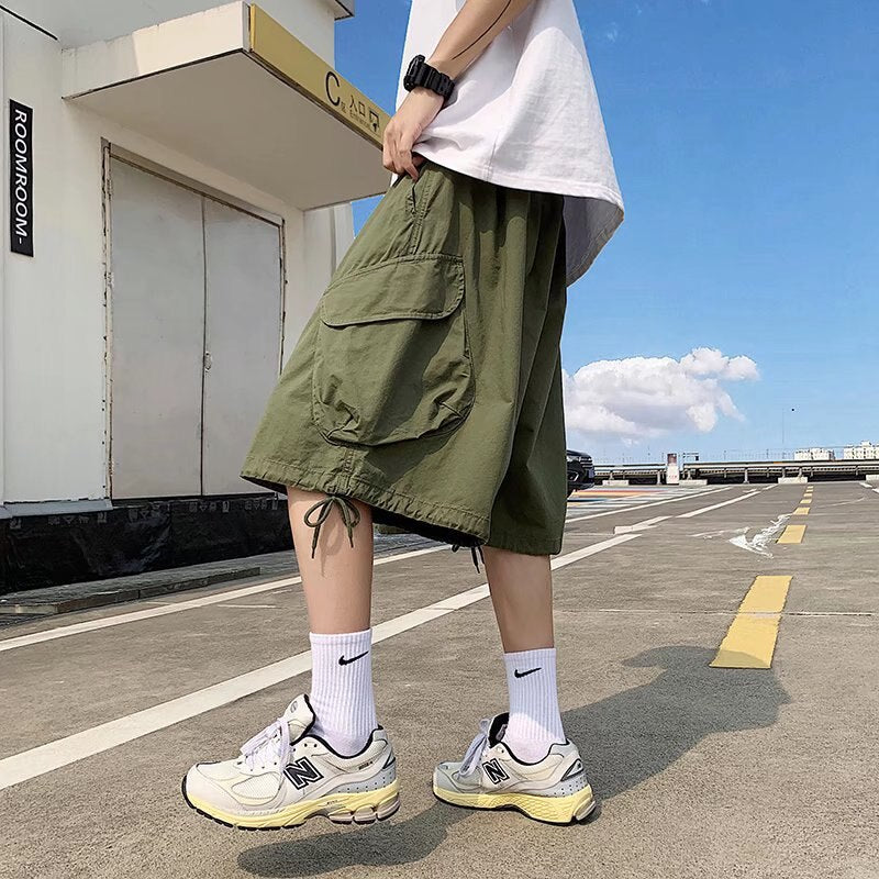 Summer Oversized Cargo Shorts Men Fashion Multi-pocket Shorts Male Casual Hip Hop Baggy Clothing Streetwear Loose Short Pants