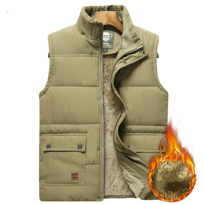 Men's Large Size Clothing Winter Vest Jackets Sleeveless Coat 2023 Fur Fashion Big Size 8xl Male Warm Waistcoat Fleece Vest Men