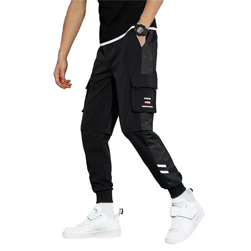 Men Summer Pants Cargo Work Trousers Stretch Waist Loose Multi Pocket Casual Trousers Pants Sports Outdoor Wearing Trousers