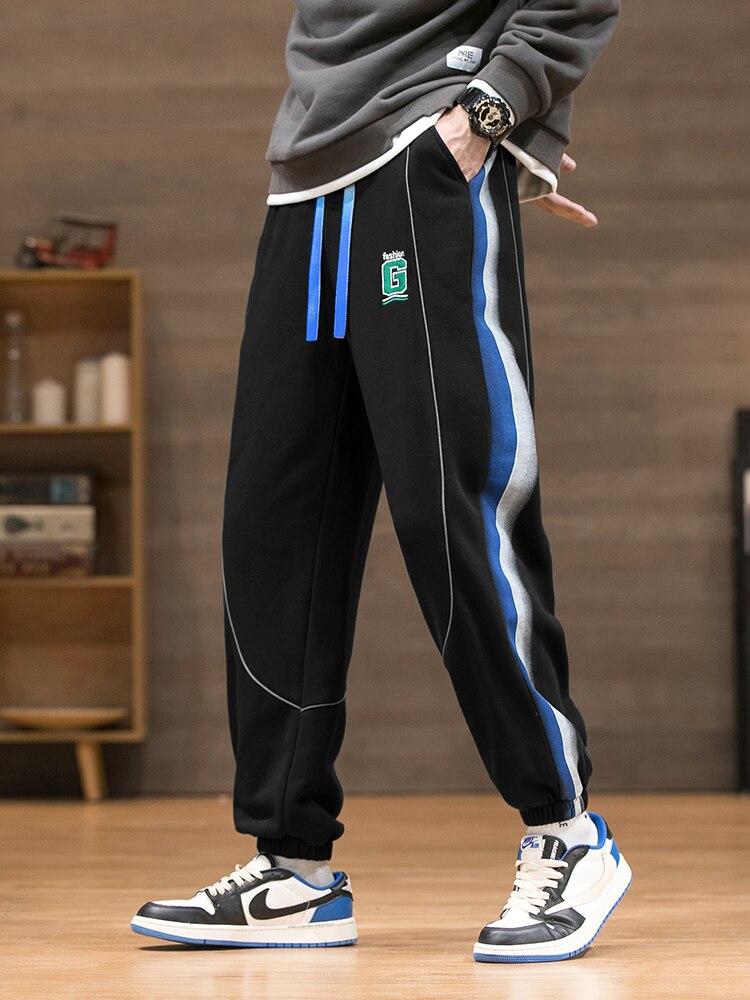 2023 New Men's Joggers Sweatpants Plus Size Streetwear Fashion Letter Embroidery Cotton Casual Sweats Loose Harem Pants 8XL