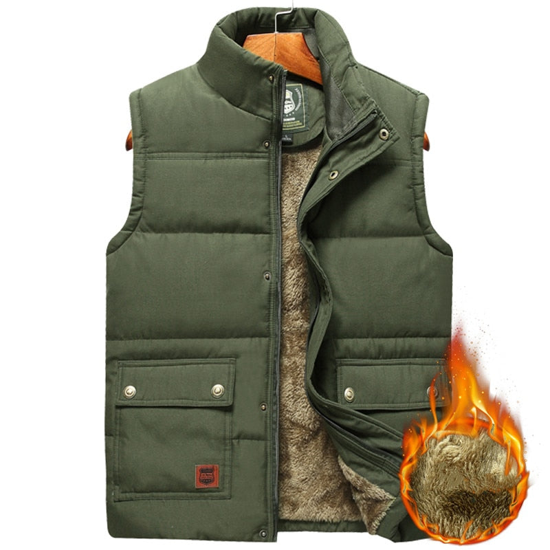 Men's Large Size Clothing Winter Vest Jackets Sleeveless Coat 2023 Fur Fashion Big Size 8xl Male Warm Waistcoat Fleece Vest Men