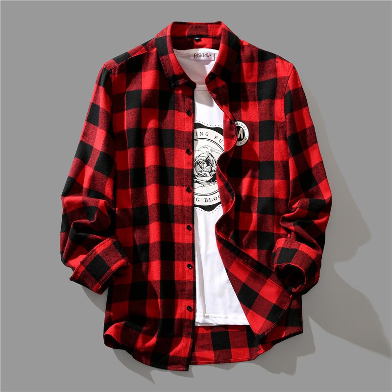 Luxury Business Black White Plaid Shirt Men's Korean Fashion Long Sleeved Jacket Collar Slim Fit Shirts And Blouses For Men