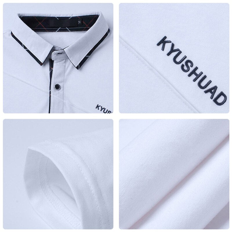 5XL Polo Shirt Collar Men Plus Size 3XL 4XL Autumn Button Brand Men Polo Shirt Long Sleeve Casual Male Shirt Dress Polo Shirts