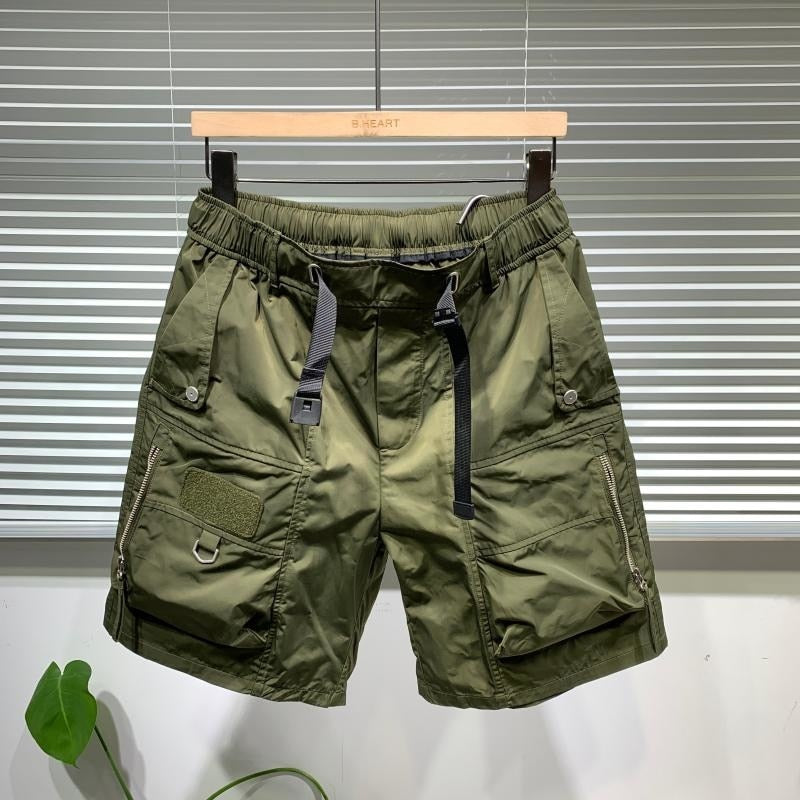 Summer New Men's Trendy Loose Straight Tube Casual Drawstring Versatile Sports Cargo Shorts High Street Trousers 12Z1334