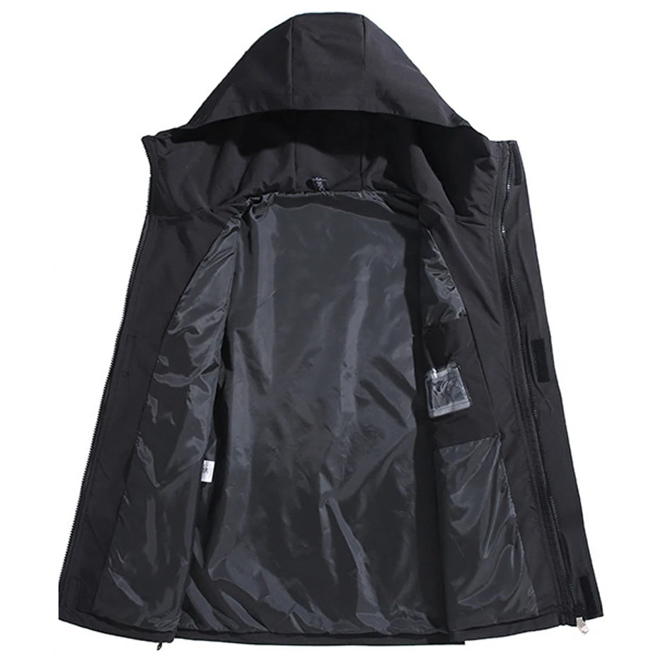 10XL 12XL Plus Size Windbreaker Men Waterproof Jacket Solid Color Black Windbreaker Coats Male Big Size Outdoor Outerwear