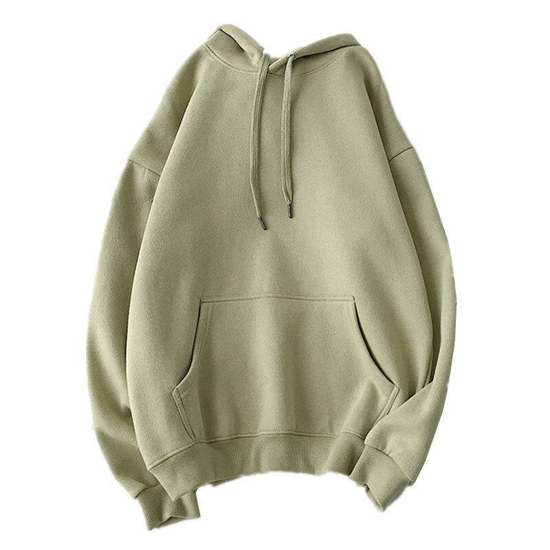 Hooded Sweatshirt Men Women Oversized Hoodie Long Sleeve Pullover Solid Couple Clothes Boys Grils Casual Hoodies Spring Winter