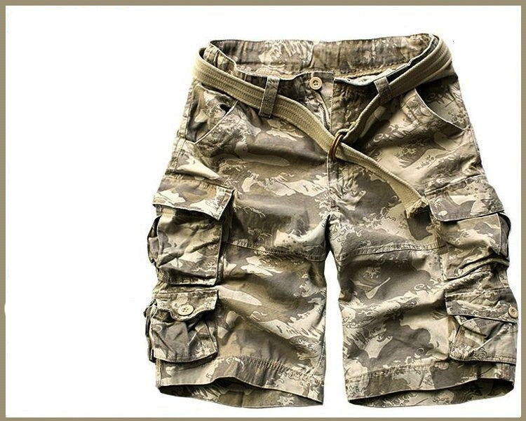 2023 Summer Army Military Bermudas Shorts Men with Belts Casual Camo Knee-length Mens Cargo Short Trousers Camouflage Hombre