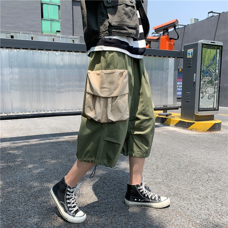 Wide Leg Shorts Men Short Oversize Vintage Men's Shorts for Summer Clothing Mens Sports Bermuda Running Workout Cargo Pants