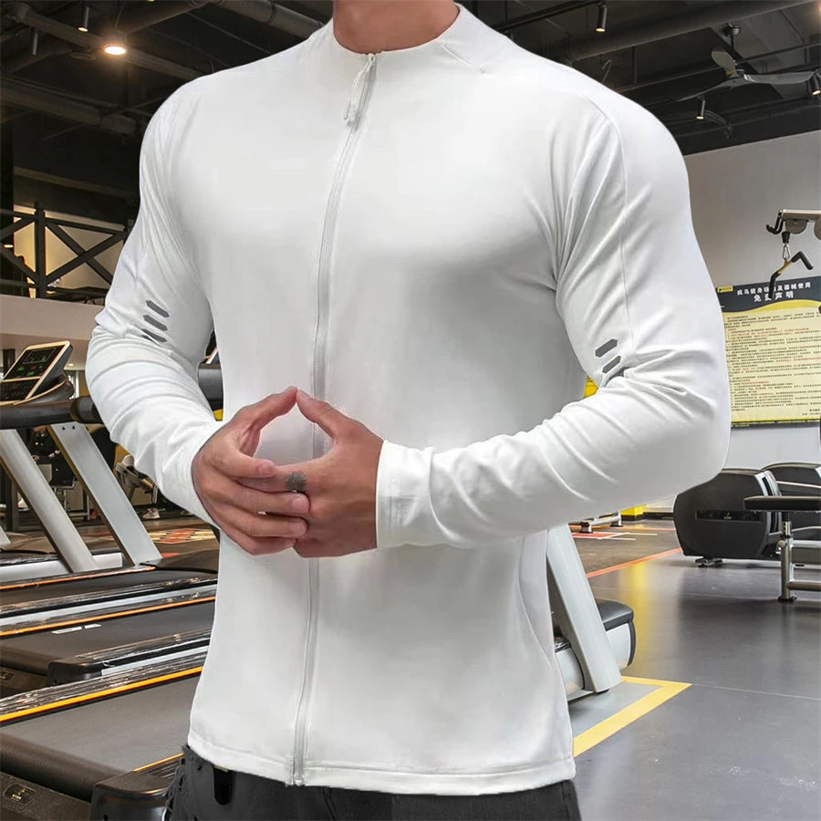 Men's Fitness Hooded Sportswear Gym Running Training Sweatshirt Jogging Hoodie Casual Jacket Male Pullover Coat