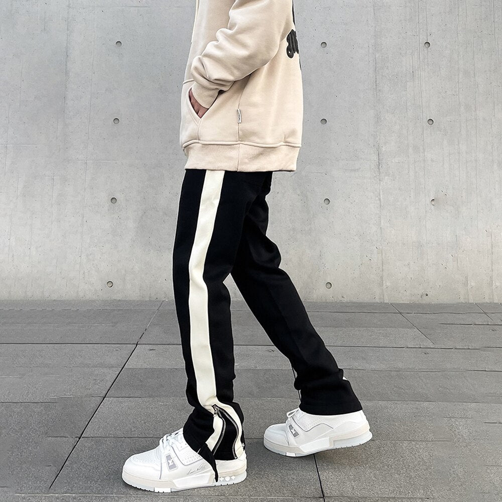 Casual Pants Men Streetwear Striped Pantalones Elastic Waist Street Fashion Autumn Y2k Slim Vintage Jogger Fit Summer Trousers